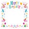 Happy Birthday decorative border frame