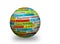 Happy Birthday different languages on 3d sphere