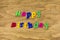 Happy birthday family color sign greeting plastic