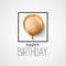 Happy birthday. Gold balloon. Vector illustration. Foil 3d balloon.
