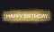 Happy Birthday Golden Glitter Background