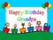 Happy Birthday Grandpa Card As Surprise Greeting For Grandad - 3d Illustration