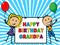 Happy Birthday Grandpa Message As Surprise Greeting For Grandad - 3d Illustration