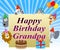 Happy Birthday Grandpa Message As Surprise Greeting For Grandad - 3d Illustration