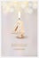 Happy birthday greeting card with 4 number candle, 3d candlelight template design