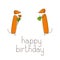 Happy birthday greeting card with dachshunds