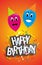 Happy birthday greeting card with funny balloons