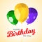 Happy birthday greeting card template