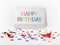 Happy birthday greetings card with note paper