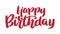 Happy Birthday Hand drawn text phrase. Calligraphy lettering word graphic, vintage art for posters and greeting cards
