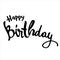 Happy Birthday hand-lettered greeting phrase