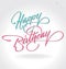 \'Happy Birthday\' hand lettering (vector)