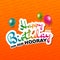 Happy Birthday hip hip hooray greeting Card. Birthday Vector Eps10.