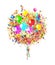 Happy birthday illustration with balloons