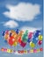 Happy Birthday invitation or congratulation card template.