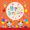 Happy Birthday kids greeting card