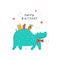 Happy birthday kids vector greeting card template