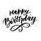 Happy Birthday lettering calligraphy brush gradient sticker vector