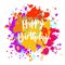 Happy Birthday lettering design for greeting cards, invitations, postcards, banner