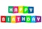 Happy birthday paper text