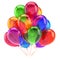 Happy birthday party balloon colorful. carnival decoration multicolored