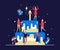 Happy birthday party - flat design style illustration