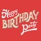 Happy Birthday Party hand-lettering