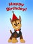 Happy birthday from Paw Patrol Chase