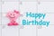 Happy Birthday reminder date on a calendar with a happy smiling heart