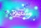 Happy Birthday, ribbons calligraphic creative design and magic shooting stars, celebration decorate, light exploding backdrop,