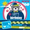 Happy birthday teddy illustration