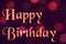 Happy Birthday Typography Text Banner Broken Light.