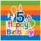 Happy birthday vector design with number five. for a five year old child. banner, sticker, greeting cards, and background