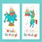 Happy birthday. Vector greeting card