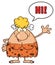 Happy Blonde Cave Woman Cartoon Mascot Character Waving And Saying Hi