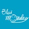 Happy blue monday quote typography Vector The most depressing day of the year in doodle illustration style