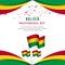 Happy Bolivia Independence Day Celebration Poster Vector Template Design Illustration