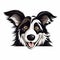 Happy Border Collie Mascot Vector In Cartoon Style