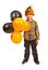 Happy boy with Halloween balloons