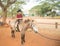 Happy boy on pony