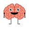 Happy brain cartoon image