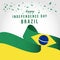 Happy Brazil Independent Day Vector Template Design Illustration