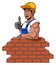 Happy bricklayer