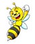 Happy Bumblebee Cartoon Character