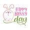 Happy bunny day - Cute bunny saying.
