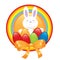 Happy bunny easter symbol