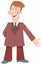 Happy businessman cartoon comic character