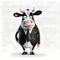 Happy Businessman Cow. Generative AI