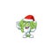 Happy cabbage in Santa costume mascot style