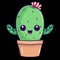 The happy cactus with the cute flower